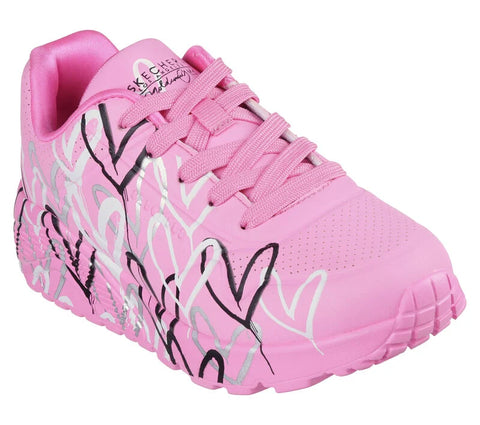 Girls' Skechers x JGoldcrown: Uno Lite - Metallic Love